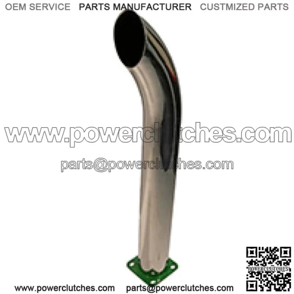 New 24" Tall Chrome Curved Exhaust Pipe 3" OD Fits John Deere 50 520 530 B 24 Tractors