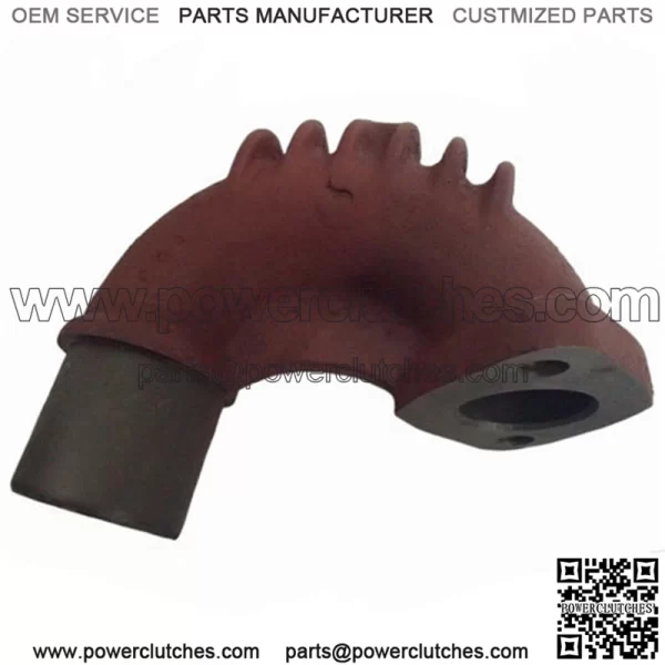 824245M1 2 Bolt Flanged Exhaust Pipe with Fins Fits Massey Ferguson TO35 35X(FE)