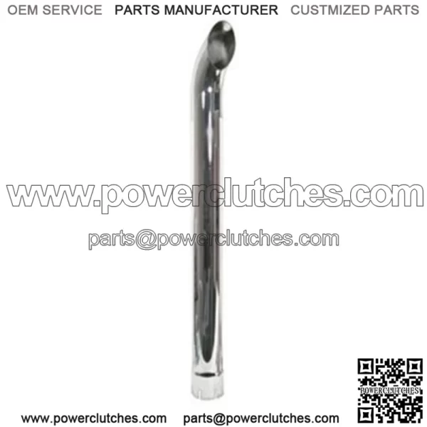ZNL89057C Curved Chrome Exhaust Pipe PM89057C ZN489057C 89057C