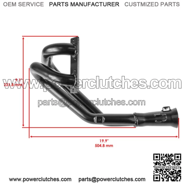 Exhaust Pipe For Polaris RZR 800 EFI 2011-2014 / RZR S 800 EFI 2009-2013 - Image 2