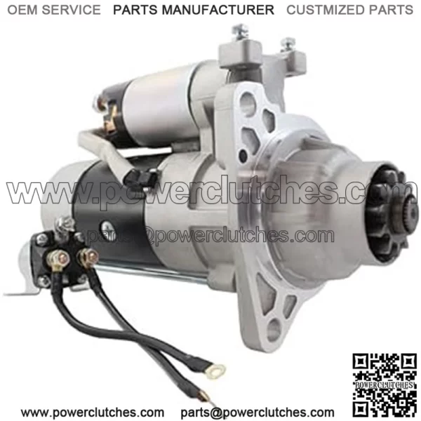 New Hi-Torque 24V Starter Motor Compatible with Mitsubishi Fuso Truck MS280/MS380-2 6D22 Dsl Eng 99-07 Kobelco Excavator SK300/SK400 6D22 1999-2007 Replaces M9T60171 M009T60171 ME152487 M9T60172