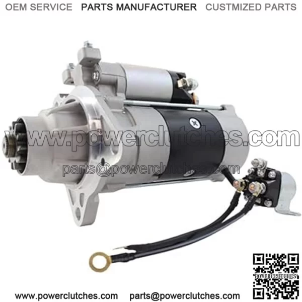 New Hi-Torque 24V Starter Motor Compatible with Mitsubishi Fuso Truck MS280/MS380-2 6D22 Dsl Eng 99-07 Kobelco Excavator SK300/SK400 6D22 1999-2007 Replaces M9T60171 M009T60171 ME152487 M9T60172 - Image 2