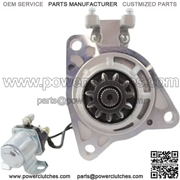 New Hi-Torque 24V Starter Motor Compatible with Mitsubishi Fuso Truck MS280/MS380-2 6D22 Dsl Eng 99-07 Kobelco Excavator SK300/SK400 6D22 1999-2007 Replaces M9T60171 M009T60171 ME152487 M9T60172 - Image 4