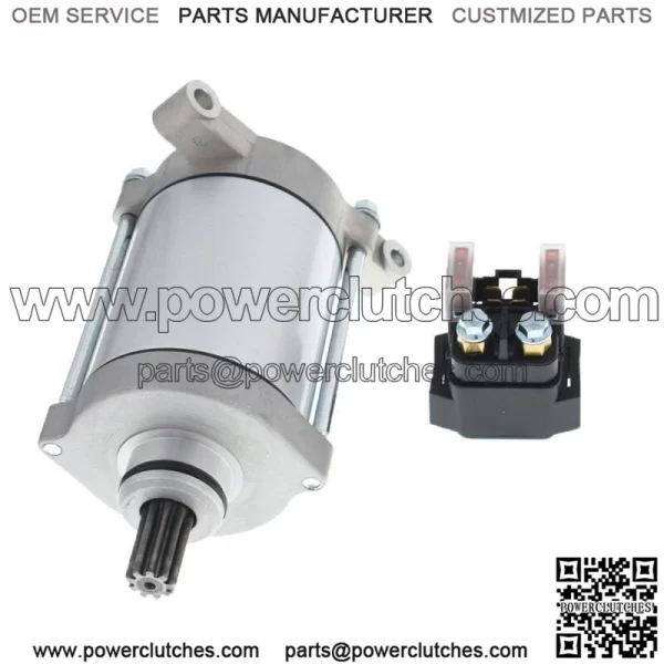 Starter and Solenoid Relay for Yamaha Wolverine 450 YFM450 2006 2007 2008-2010 - Image 2