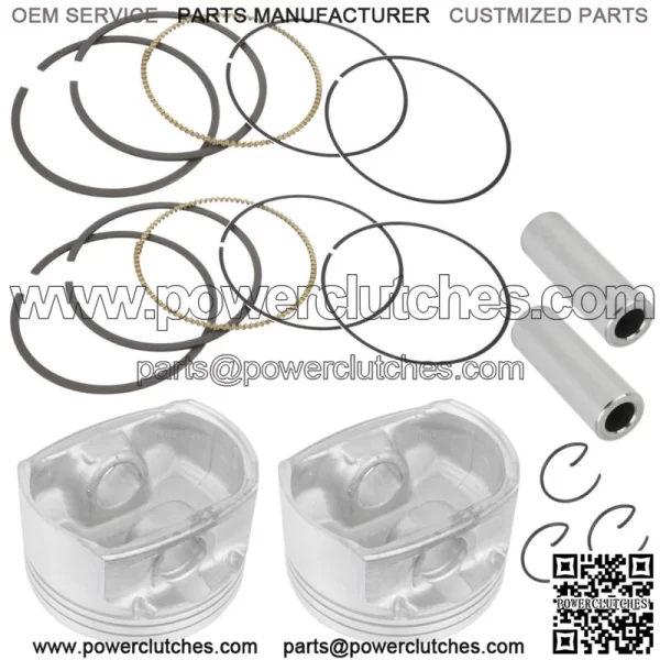 Set of 2 Cast Aluminum Cylinder and Pistons for Polaris Sportsman 800 EFI 2005-2014 (For: Polaris Sportsman 800)