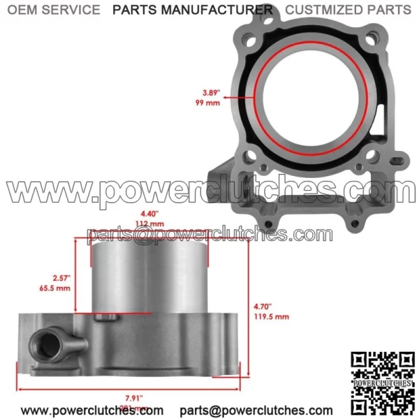 Cylinder Kit for Polaris Sportsman 450 HO 2016 2016 2017 2018 2019-2022 3022860 (for: Polaris Sportsman 570) - Image 2