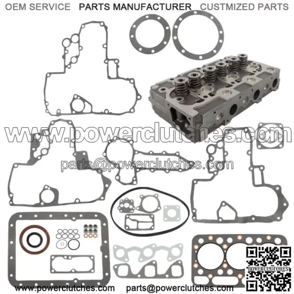 Complete Cylinder Head+Full Gasket For Kubota D1402 Bobcat 643 Skid Steer Loader - Image 2