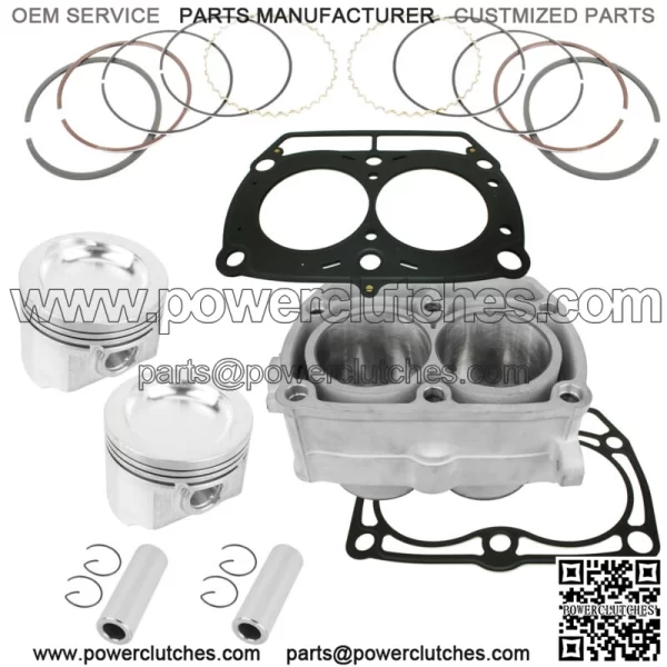 Cylinder And Piston Ring Kit Gasket For Polaris Ranger XP 700 4X4 2005 2006-2008 (For: Polaris)