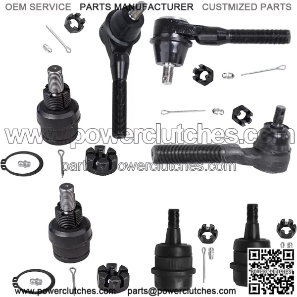 Front 7pcs Tie Rod Ball Joints For Jeep Grand Cherokee Wrangler TJ Comanche 3 Inner Outer Tie Rods 2 Lower Ball Joints 2 Upper Ball Joints Replacement