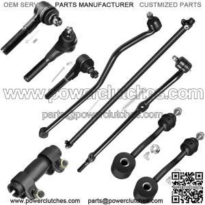pcs 4WD Front Suspension Kit Inner Outer Tie Rod End Adjuster Bushing Sway Bar Fits 1997-2006 For Jeep Wrangler Jeep Tj