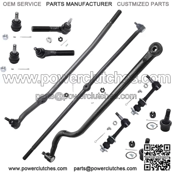 11 Piece 4WD Front Suspension Kit For Dodge Ram 2500 3500 2000 2001 2002 4 Upper & Lower Ball Joints 4 Inner & Outer Tie Rods 2 Sway Bar Links 1 Tie Rod Replacement