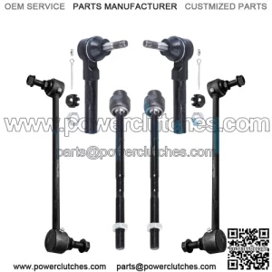 Front Inner & Outer Tie Rod Ends + Sway Bar Ends for Malibu G6 Aura