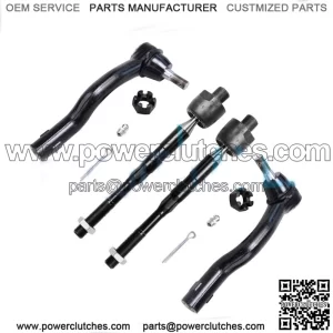 Front Inner and Outer Tie Rods for 2004 - 2014 QX56 Nissan Armada Titan 5.6L
