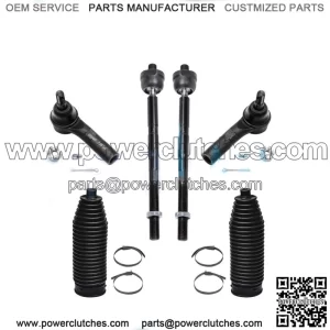 Front Inner Outer Tie Rods w/Boot for Jeep Grand Cherokee Commander 2005-2010