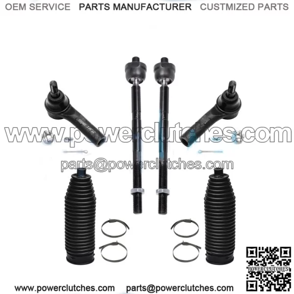Front Inner Outer Tie Rods w/Boot for Jeep Grand Cherokee Commander 2005-2010