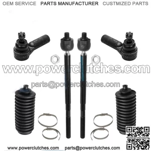 Front Inner & Outer Tie Rod Ends & Tie Rod Boots For Ford Escape Mazda Tribute
