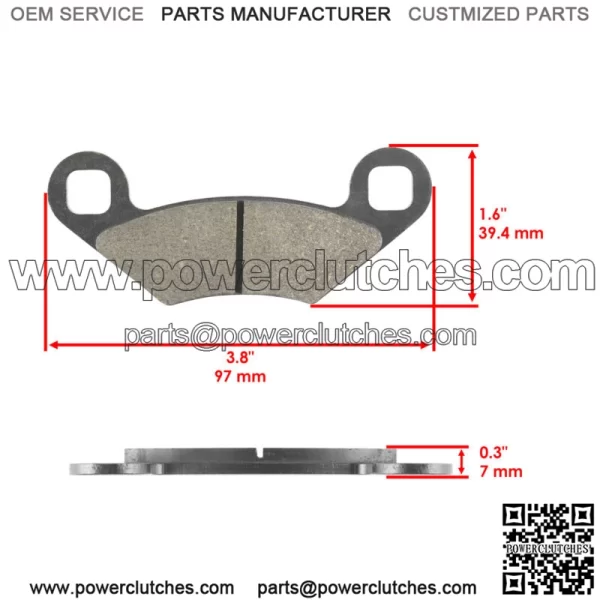 Brake Pads for Polaris Sportsman 800 EFI Intl HO 2005-2008 Front Rear Brakes (For: Polaris Sportsman 800) - Image 3