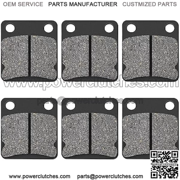 Brake Pads for Yamaha Grizzly 400 450 YFM400 YFM450 Wolverine Kodiak Big Bear YFZ350 Kodiak 1995-2009 1999-2006 2000-2012 2007-2013 (3 pcs.)