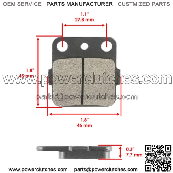 Front and Rear Brake Pads for Honda TRX250X TRX 250 X Fourtrax 1987 1988 1989-1992 (for: Honda) - Image 2