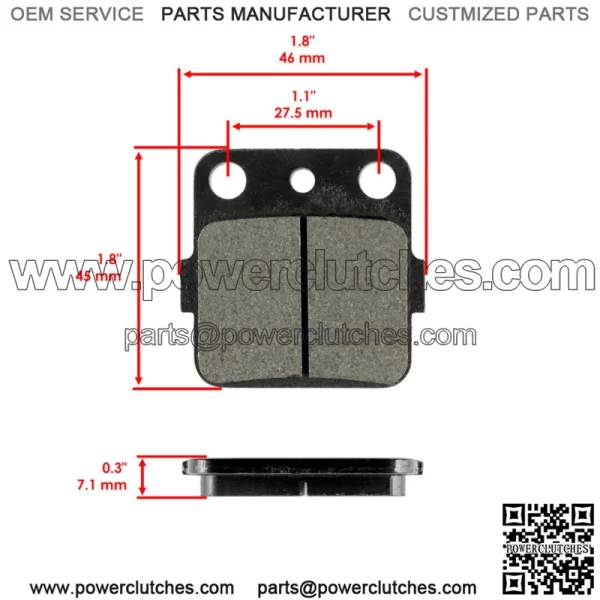 Front and Rear Brake Pads for Honda TRX250X TRX 250 X Fourtrax 1987 1988 1989-1992 (for: Honda) - Image 3