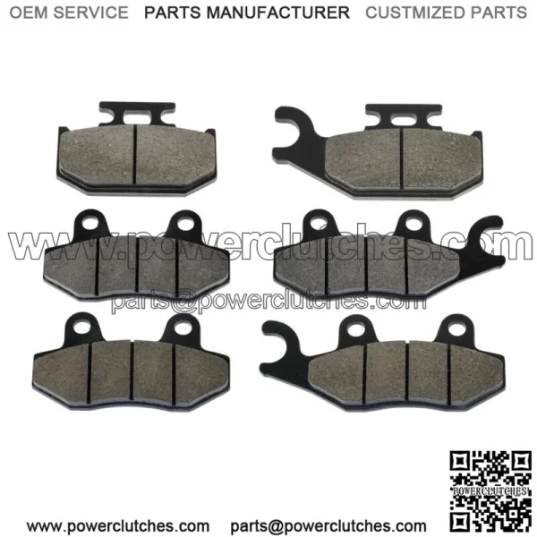 Front and Rear Brake Pads for Yamaha Raptor 700 700R YFM700R 2006-2012 (for: Yamaha Rhino 660 2006)