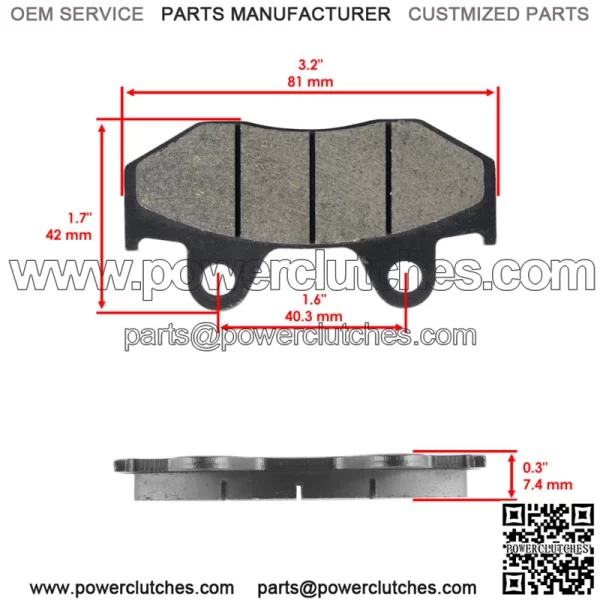 Front and Rear Brake Pads for Yamaha Raptor 700 700R YFM700R 2006-2012 (for: Yamaha Rhino 660 2006) - Image 4