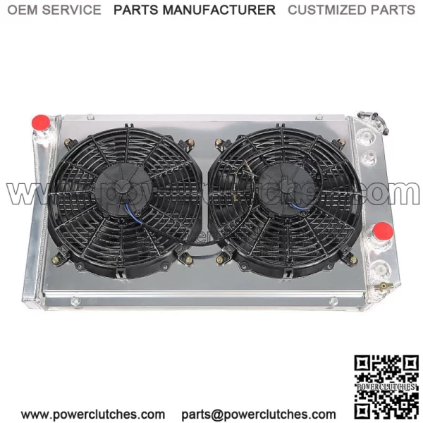3-Row Aluminum Core Racing Radiator+pull Fan Shroud For 82-02 Corvette C4/s10 V8