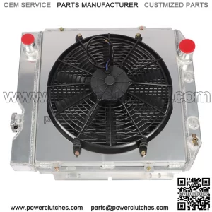 For 63-66 Ford Mustang Falcon Mercury  3 Row Aluminum Core Radiator+Fan Shroud