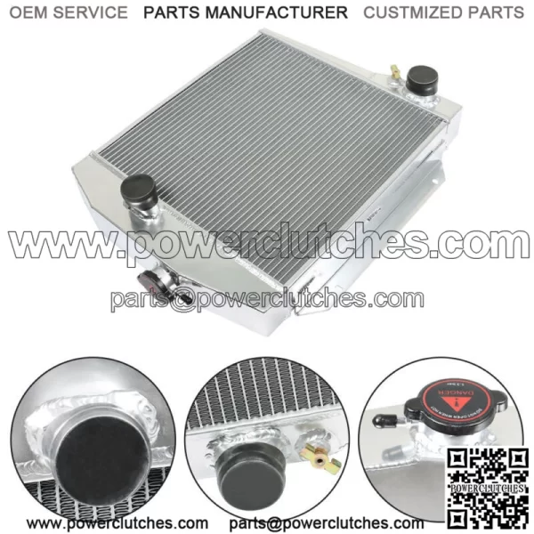 6167 Aluminum Radiator Silver For International Scout 1961-1971 4Row 2.5L MT