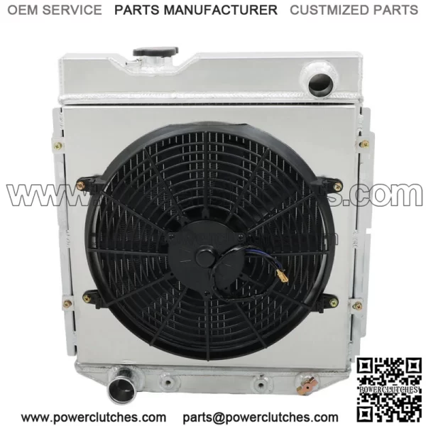 Aluminum Radiator 3 Row+Shroud Fan Relay For Ford 1960-65 Falcon/1965-66 Mustang