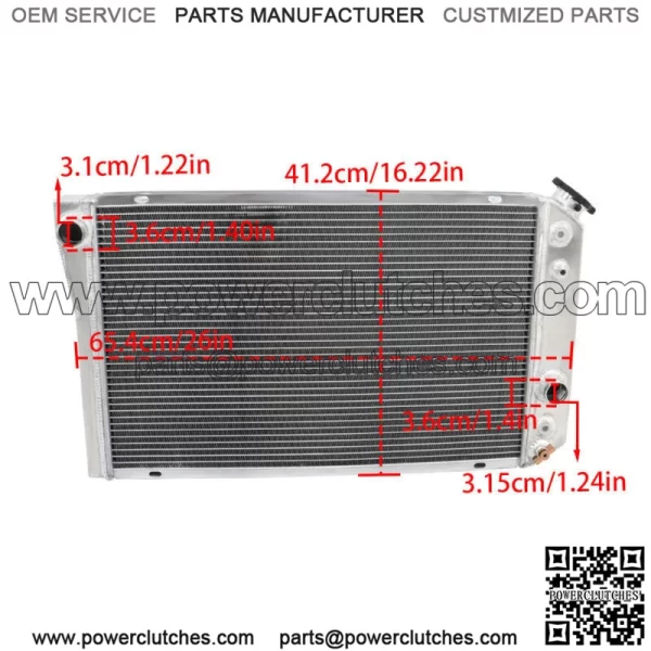 3 Row Aluminum Racing Radiator For 1982-2002 Chevy S10 Blazer 1984-1990 Corvette - Image 3