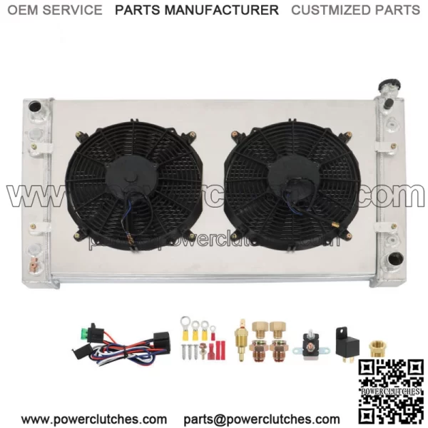 3Row Radiator+Shroud Fan Kit For 1988-1999 Chevy Truck GMC C/K C1500 C2500 C3500