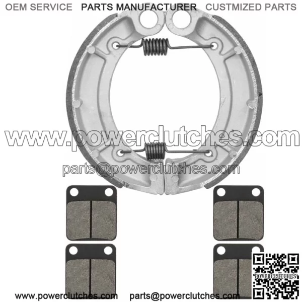 for Yamaha Grizzly 350 YFM350 4WD 2007-2014 Front Pads Rear Brake Shoes