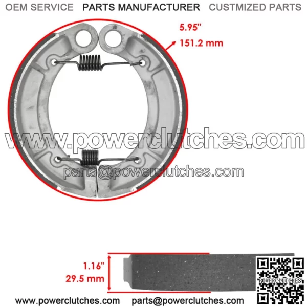 for Yamaha Grizzly 350 YFM350 4WD 2007-2014 Front Pads Rear Brake Shoes - Image 2