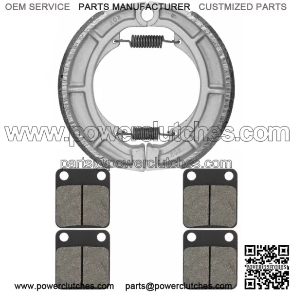 for Suzuki LTA400F LT-A400F Eiger 4WD 2002-2007 Front & Rear Brake Pads Shoes