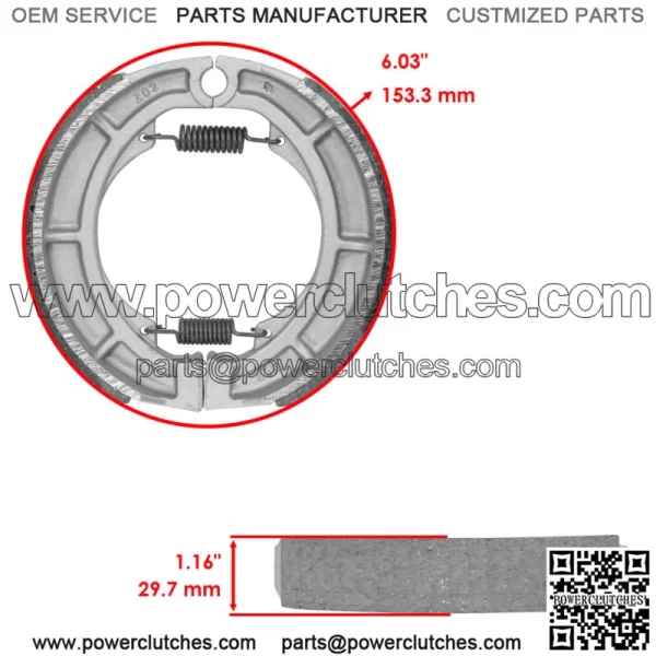 for Suzuki LTA400F LT-A400F Eiger 4WD 2002-2007 Front & Rear Brake Pads Shoes - Image 2