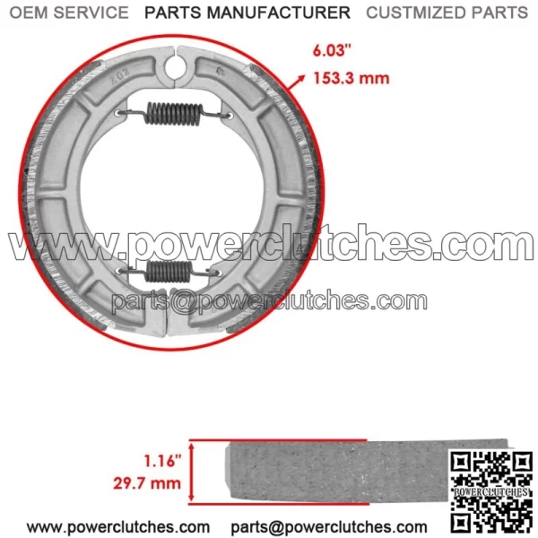 Front Brake Pads & Rear Brake Shoes for Suzuki LS650 Boulevard S40 2005-2017 - Image 2