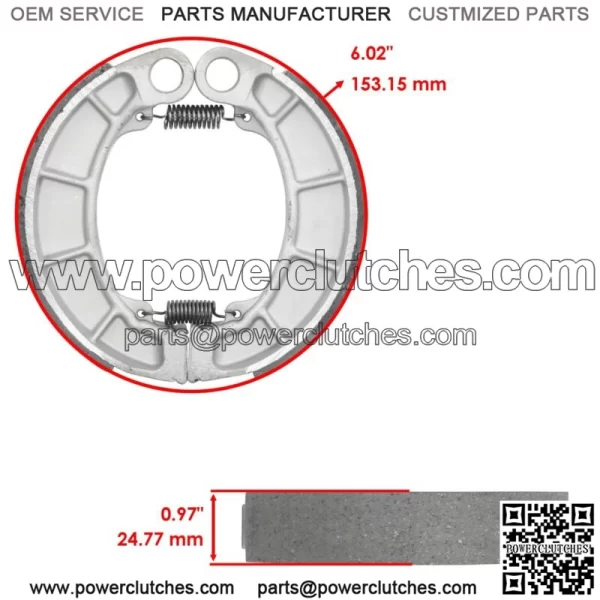 Front Brake Pads & Rear Shoes for Honda TRX420FPM TRX420TE TRX420TM 2007-2018 - Image 2