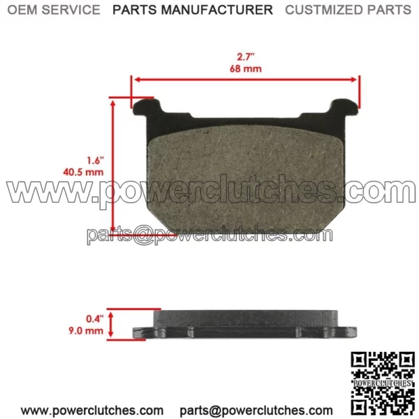 for Kawasaki KZ440 LTD Belt LTD Sport Belt 1982-83 Front Brake Pads & Rear Shoes - Image 3