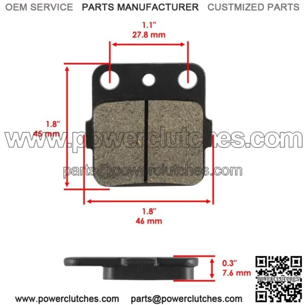 for Yamaha Grizzly YFM600 YFM600F HD 2000-2001 Front Rear Brake Pads Shoes - Image 3