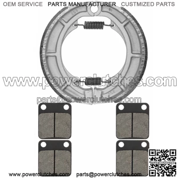 for Suzuki LTA400 LT-A400 Eiger 2002-2004 2006-07 Front & Rear Brake Pads Shoes