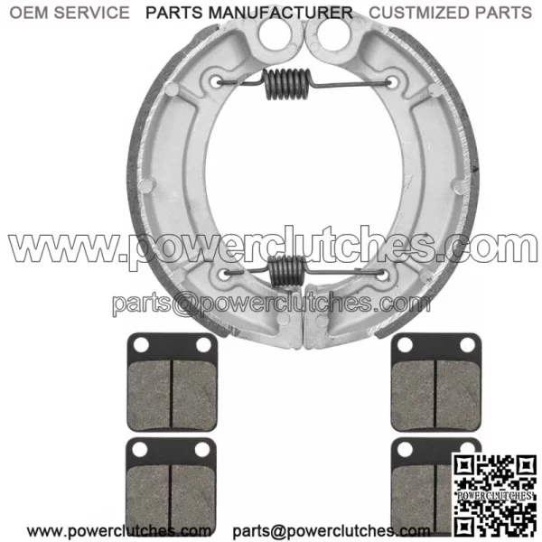 for Yamaha Grizzly 350 YFM350 4WD Irs Hunter 07-12 Front Pads & Rear Brake Shoes