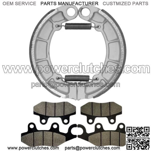 Front Brake Pads & Rear Shoes for Kawasaki KLF400 Bayou 400 4X4 1993-1999