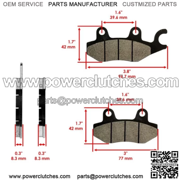 Front Brake Pads & Rear Shoes for Kawasaki KLF400 Bayou 400 4X4 1993-1999 - Image 3