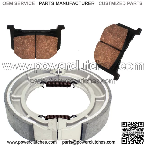 for Suzuki GN400 GN400LT GN400T GN400X 1980 81 1982 Front Rear Brake Pads Shoes