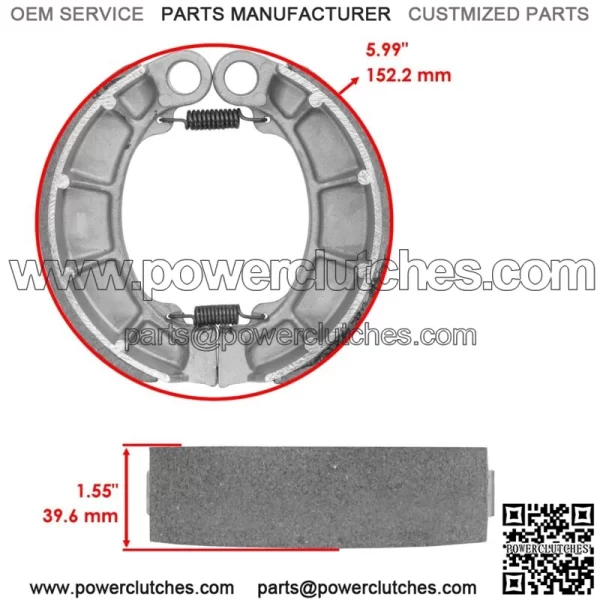 Front Brake Pads & Rear Brake Shoes for Honda VT600C Shadow 600 VLX 1988-1992 - Image 2