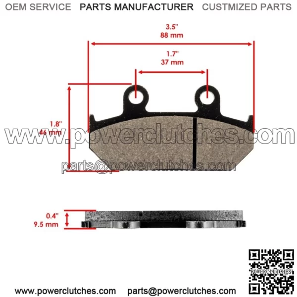 Front Brake Pads & Rear Brake Shoes for Honda VT600C Shadow 600 VLX 1988-1992 - Image 3