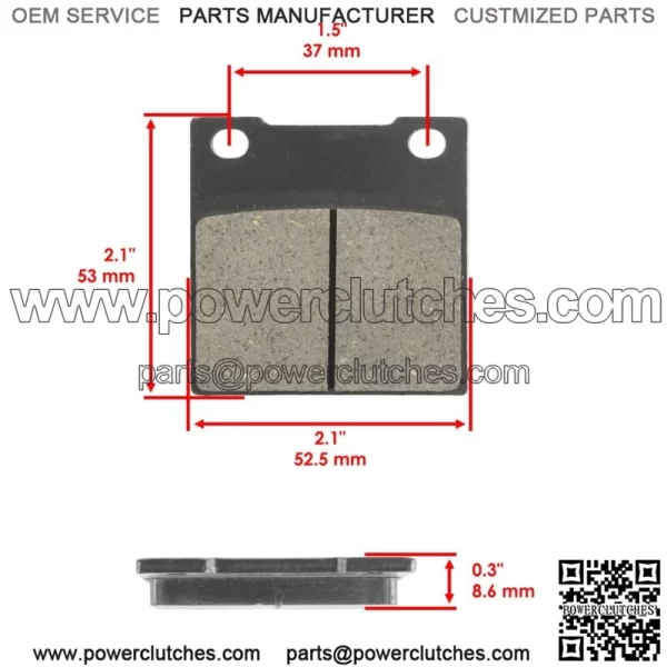 for Suzuki GS550 GS550L 1983 1984 1985 1986 Front Brake Pads & Rear Brake Shoes - Image 3