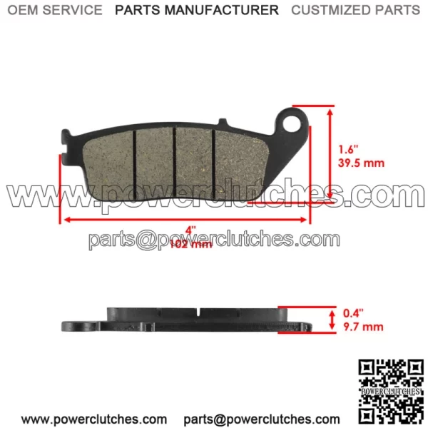 Front Brake Pads & Rear Brake Shoes for Honda VT750S 2010 2011 2012 2013 - Image 3