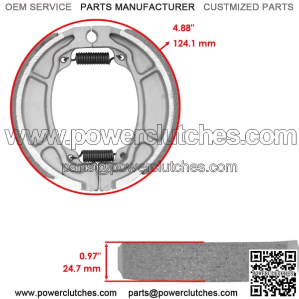 Front & Rear Brake Pads Shoes for Honda Spacy 100 Scr100Wh 02 03 04 05 06 07 - Image 2